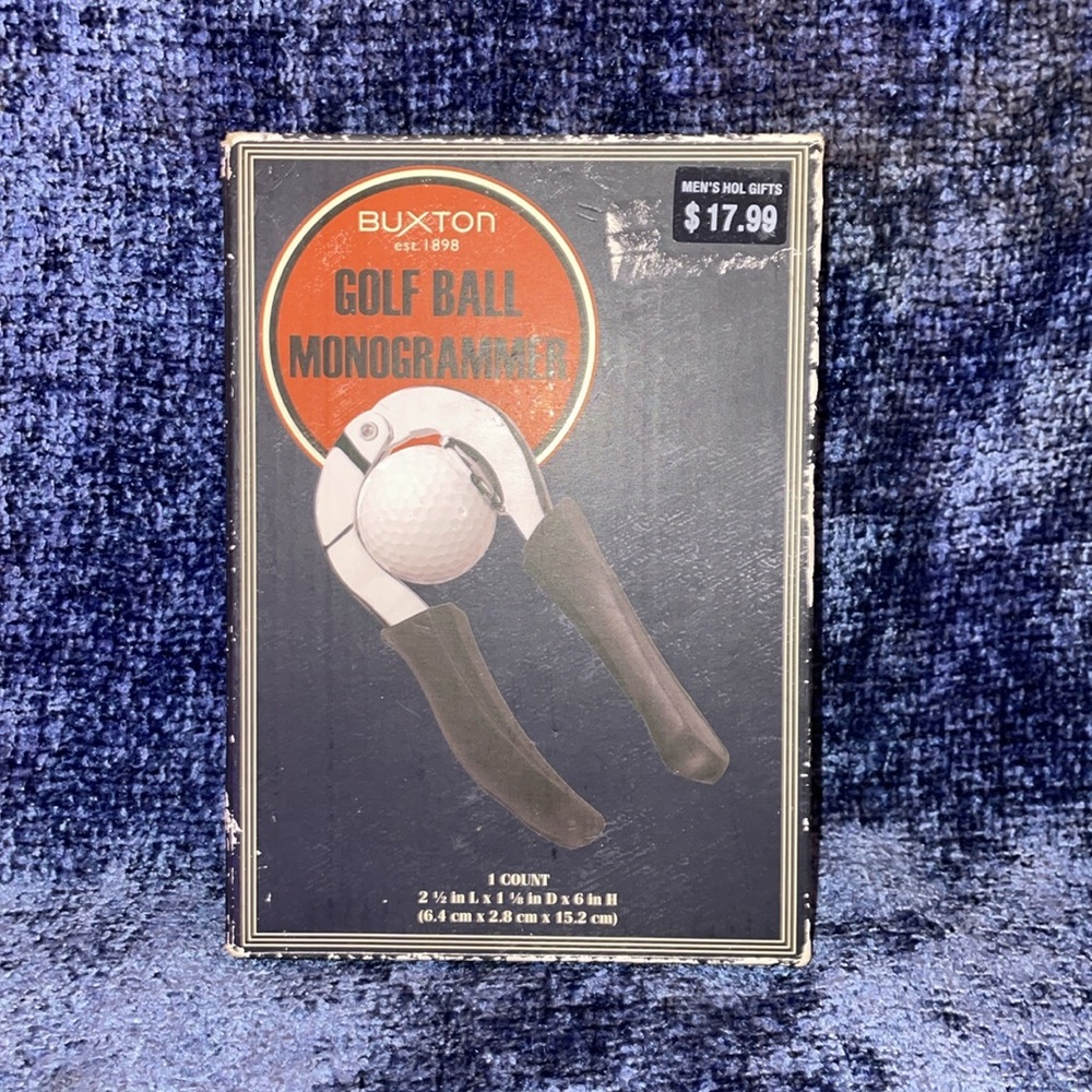 NIB Buxton Golf Ball Monogrammer